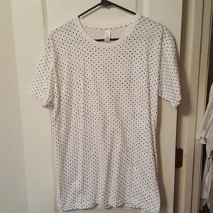 American Apparel XTALL Polka Dot Crewneck